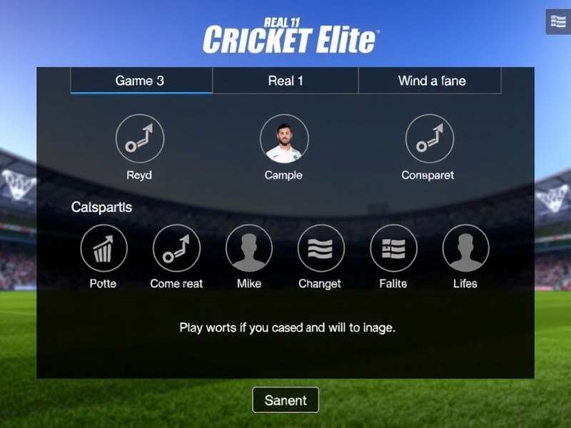 Real11 Cricket Elite Game Interface